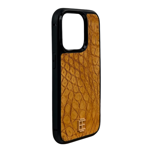 Husa iPhone din Piele de Crocodil Maro Deschis editie limitata V1