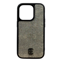 Husa iPhone din Piele de Varan Silver editie limitata V1