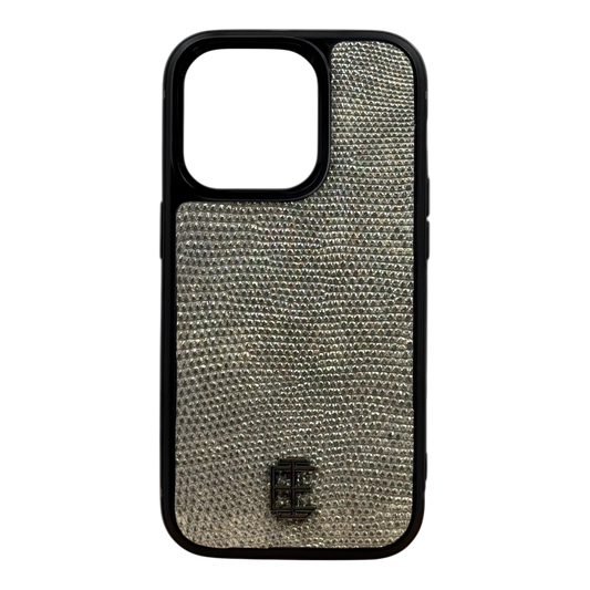 Husa iPhone din Piele de Varan Silver editie limitata V1