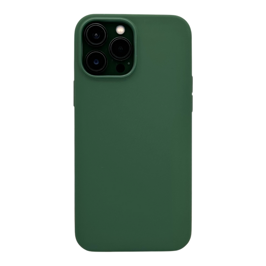 Husa iPhone 13 Pro iTool cu MagSafe din silicon catifelat Verde