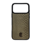 Husa iPhone din Piele de Piton Olive - iTool