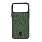 Husa iPhone din Piele de Crocodil Verde Lucios - iTool