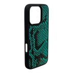 Husa iPhone din Piele de Piton Turquoise editie limitata V2 - iTool