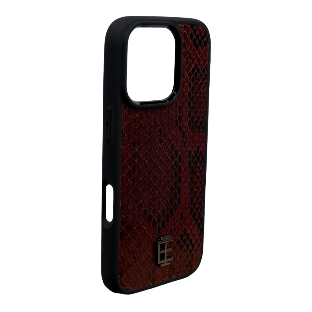 Husa iPhone din Piele de Piton Visinie editie limitata V2 - iTool