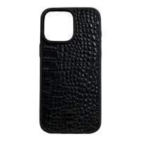Husa iPhone din Piele de Crocodil Neagra editie limitata V2
