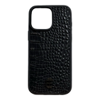 Husa iPhone din Piele de Crocodil Neagra editie limitata V2 - iTool