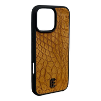 Husa iPhone din Piele de Crocodil Maro Deschis editie limitata V2