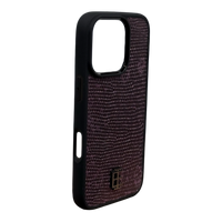 Husa iPhone din Piele de Varan Mov editie limitata V2