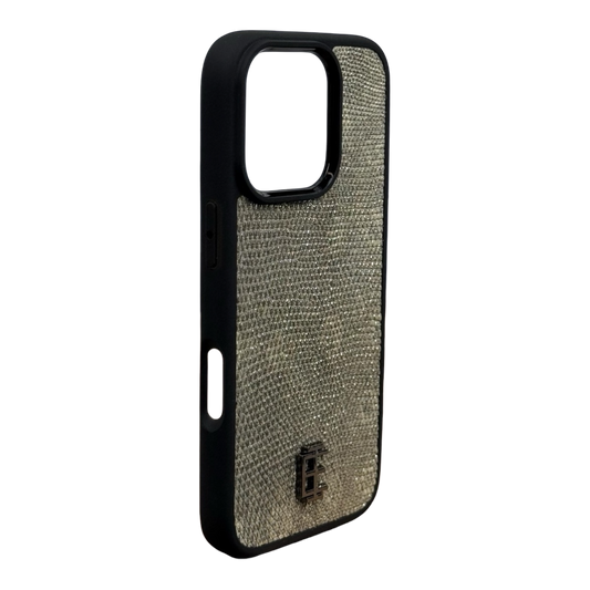 Husa iPhone din Piele de Varan Silver editie limitata V2