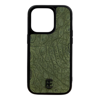 Husa iPhone din Piele de Crocodil Verde editie limitata V1