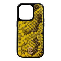 Husa iPhone din Piele de Piton Galben editie limitata V1