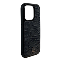 Husa iPhone din Piele de Crocodil Neagra editie limitata V1