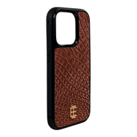 Husa iPhone din Piele de Crocodil Mocha Mousse editie limitata V1