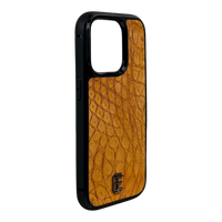 Husa iPhone din Piele de Crocodil Maro Deschis editie limitata V1