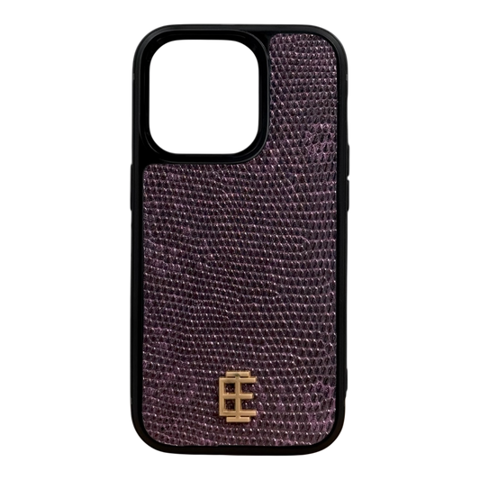 Husa iPhone din Piele de Varan Mov editie limitata V1