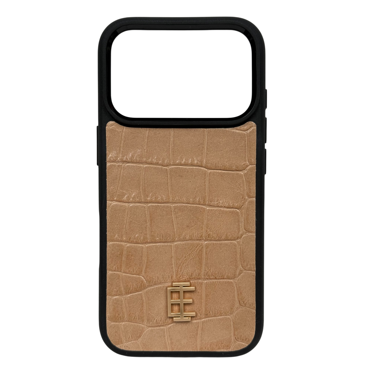 Husa iPhone din Piele de Vitel Textura Aligator Crem - iTool