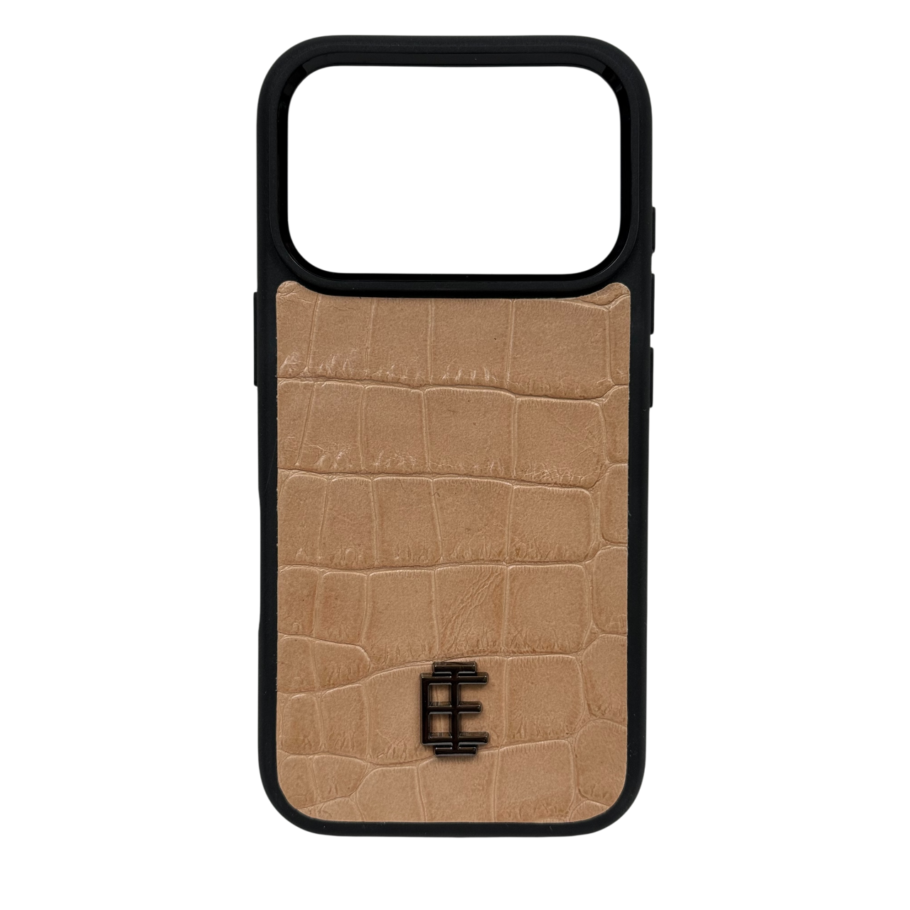 Husa iPhone din Piele de Vitel Textura Aligator Crem - iTool