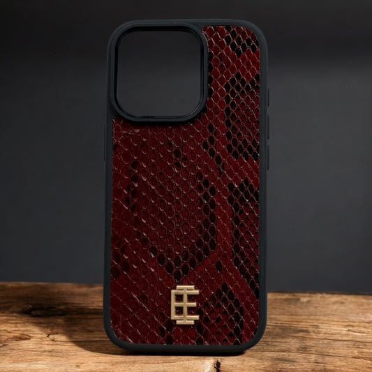 Husa iPhone din Piele de Piton Visinie editie limitata - iTool