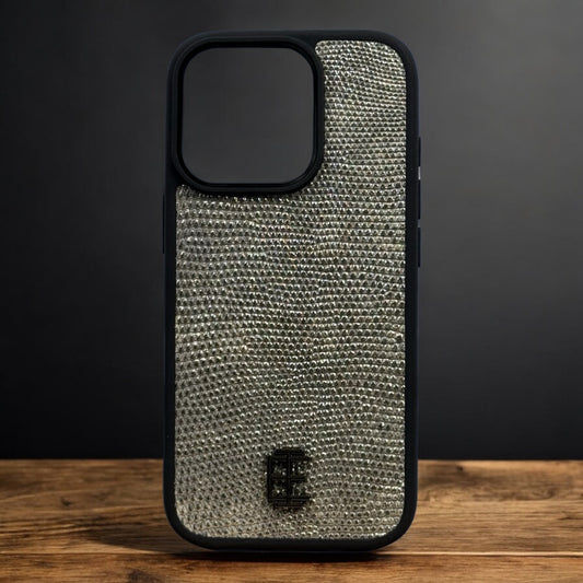 Husa iPhone din Piele de Varan Silver editie limitata