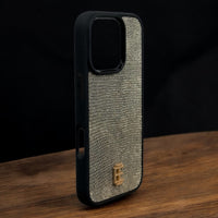 Husa iPhone din Piele de Varan Silver editie limitata