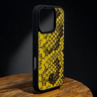 Husa iPhone din Piele de Piton Galben editie limitata - iTool