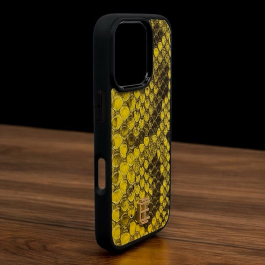 Husa iPhone din Piele de Piton Galben editie limitata - iTool