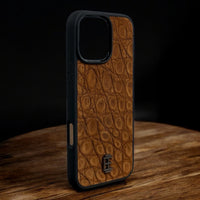 Husa iPhone din Piele de Crocodil Maro Inchis editie limitata - iTool