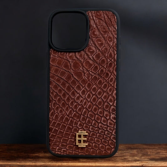 Husa iPhone din Piele de Crocodil Mocha Mousse editie limitata - iTool