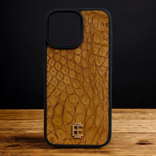 Husa iPhone din Piele de Crocodil Maro Deschis editie limitata - iTool