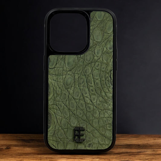 Husa iPhone din Piele de Crocodil Verde editie limitata