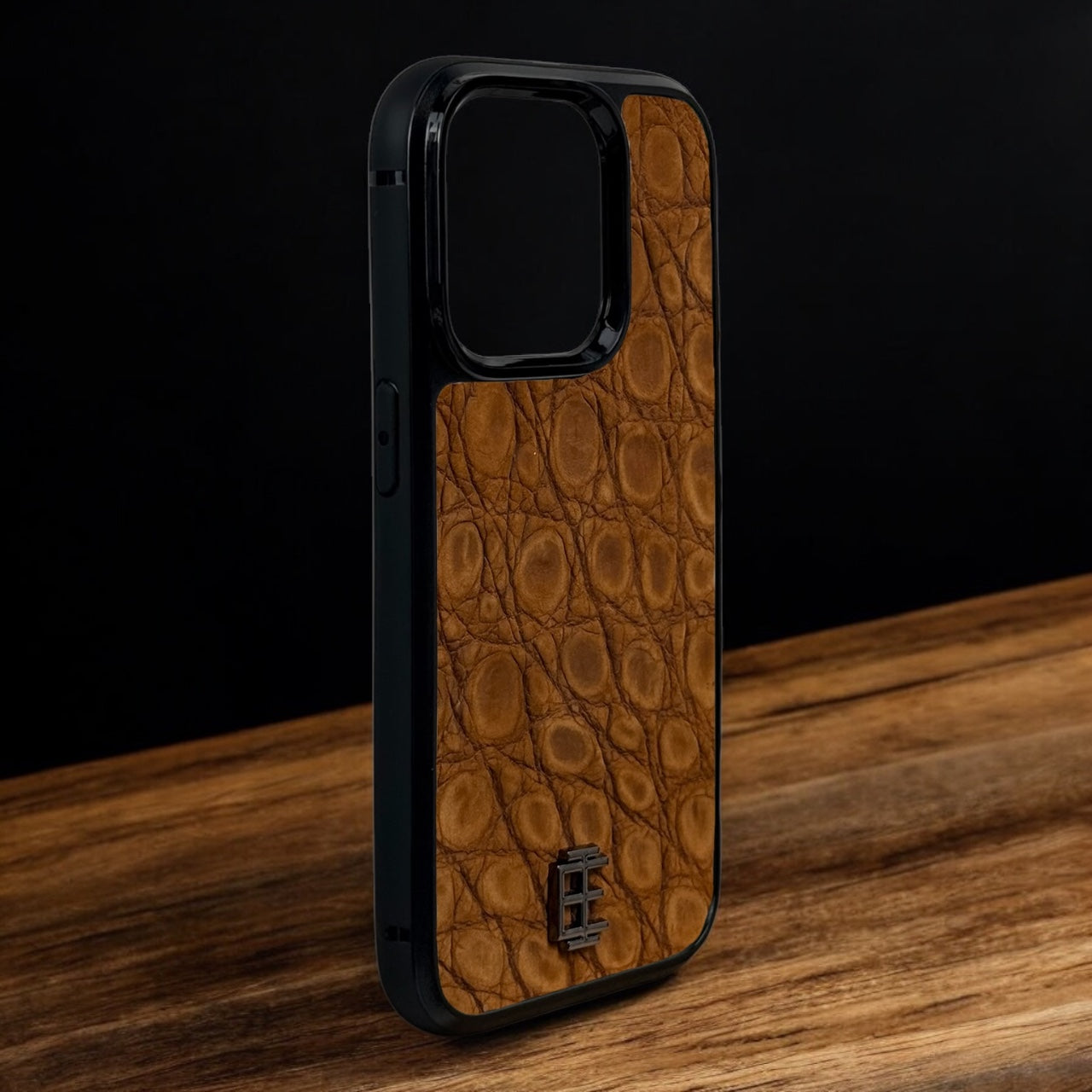 Husa iPhone din Piele de Crocodil Maro Inchis editie limitata