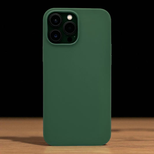 Husa iPhone 13 Pro iTool cu MagSafe din silicon catifelat Verde