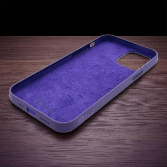 Husa iPhone 12/12 Pro iTool cu MagSafe din silicon catifelat Mov