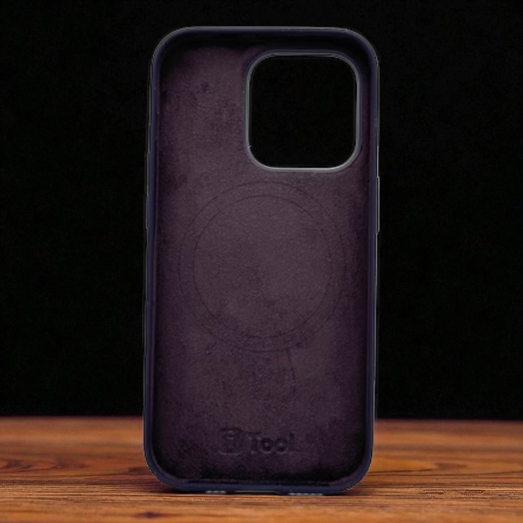 Husa iPhone 14 Pro Max iTool cu MagSafe din silicon catifelat Mov - iTool