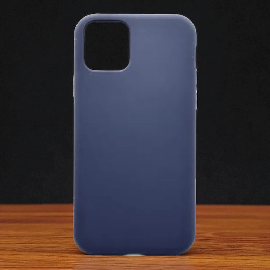 Husa iPhone 11 Pro Max iTool din silicon catifelat Albastru Dark