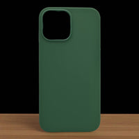 Husa iPhone 13 iTool cu MagSafe din silicon catifelat Verde